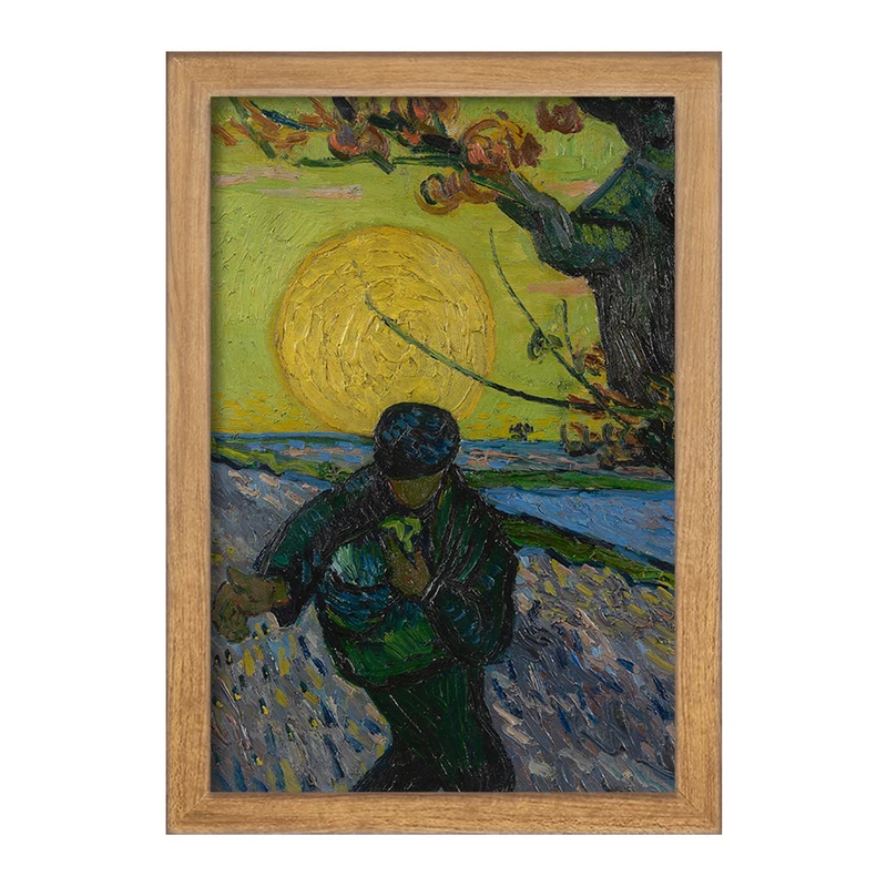 تابلو خندالو مدل کاشت در غروب آفتاب ونسان ونگوگ (Van Gogh) کد 36820
