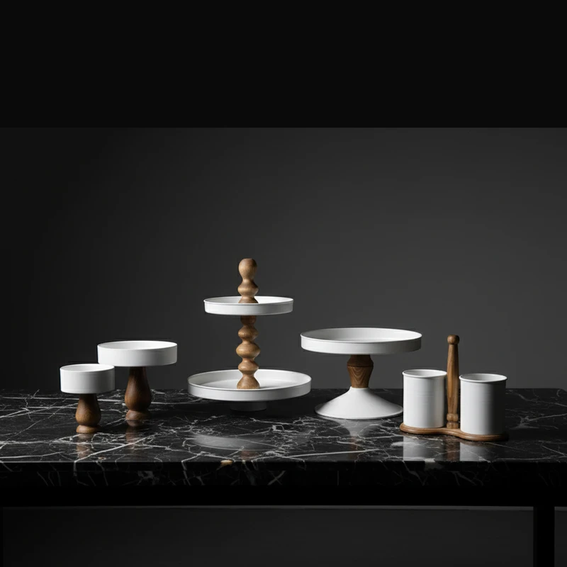 عکس شماره 2 : ست ظروف سرو پذیرایی 5 پارچه مدل sts کد 14