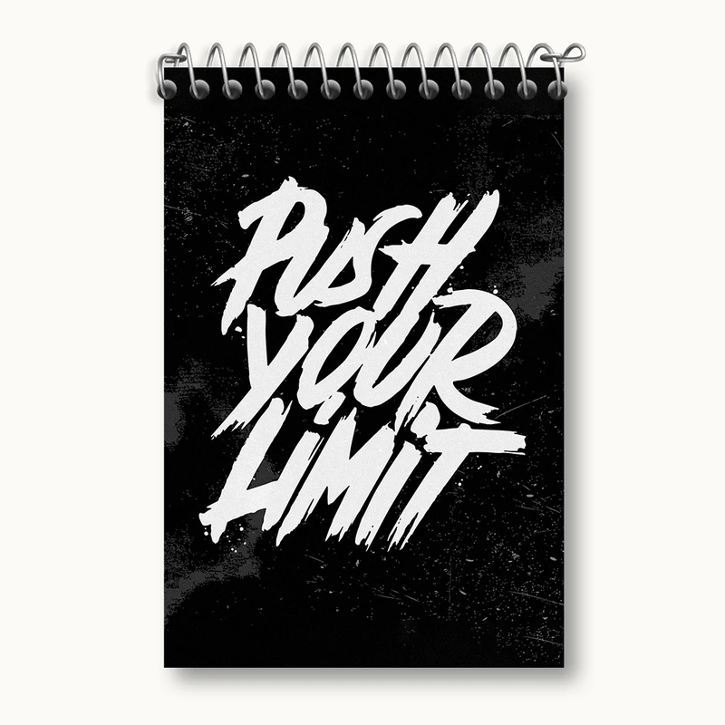 دفتر یادداشت 50 برگ خندالو مدل Push Your Limit کد F1507