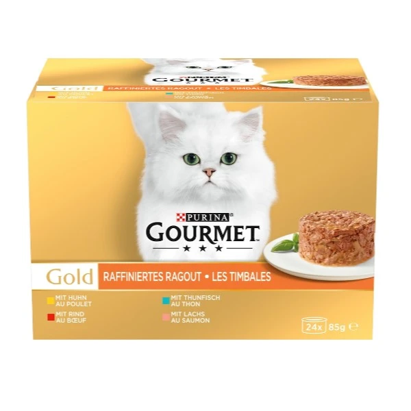 کنسرو گورمت گربه مدل مولتی پک وزن 2040 گرم