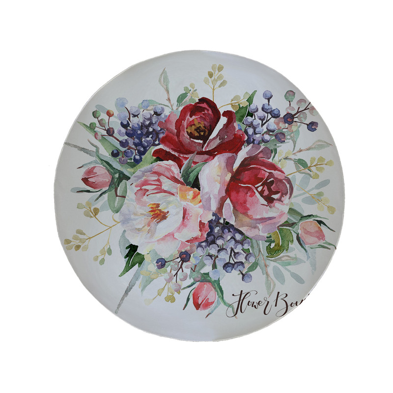 پادری مدل دایره طرح گل کد 5853 سایز 90 × 90 سانتی متر 