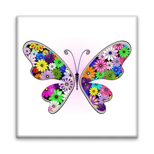 کاشی مدل M1130 طرح انتزاعی گل و پروانه
