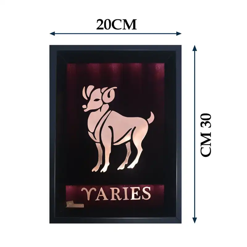 تابلو معرق مسی طرح نماد ماه تولد فروردین کد 2030-89