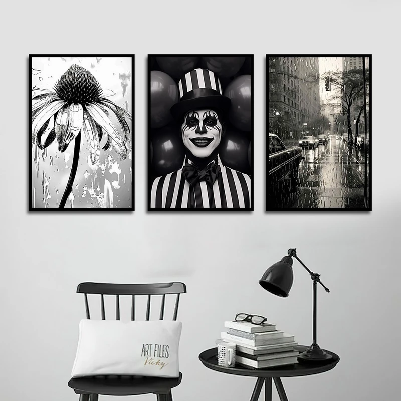 تابلو بکلیت طرح دلقک و قاصدک مدل شاین اکلیلی B-1378 مجموعه 3 عددی