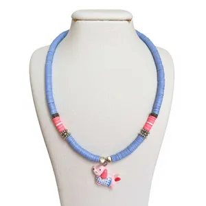 گردنبند دست ساز زنانه مدل فیمو و آویز سگ