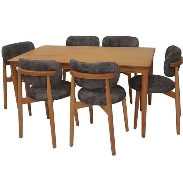 میز و صندلی ناهارخوری شش نفره گالری آدرینو مدرن مدل پرومکس کد۶۶۷۷