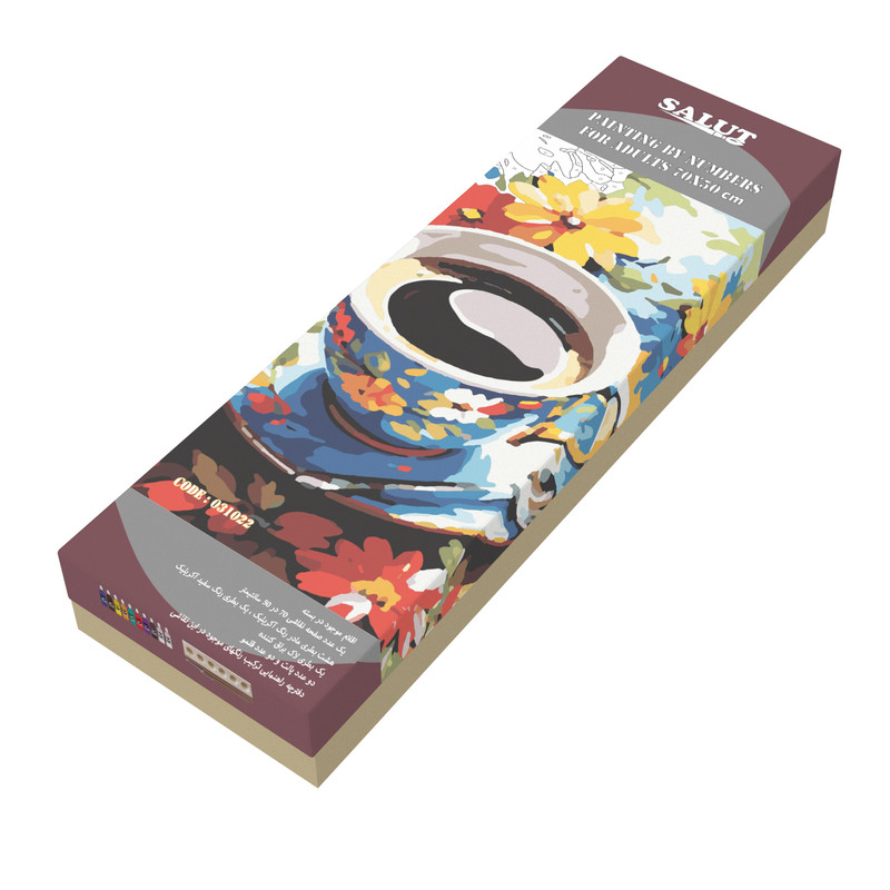 بسته رنگ آمیزی سالوت مدل آکرولیک کد 031022 مجموعه 18 عددی