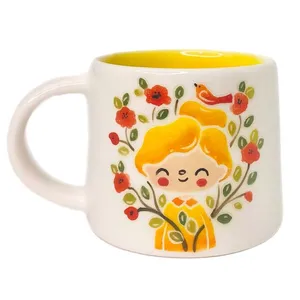 لیوان سرامیکی مدل دختر جوجه به سر