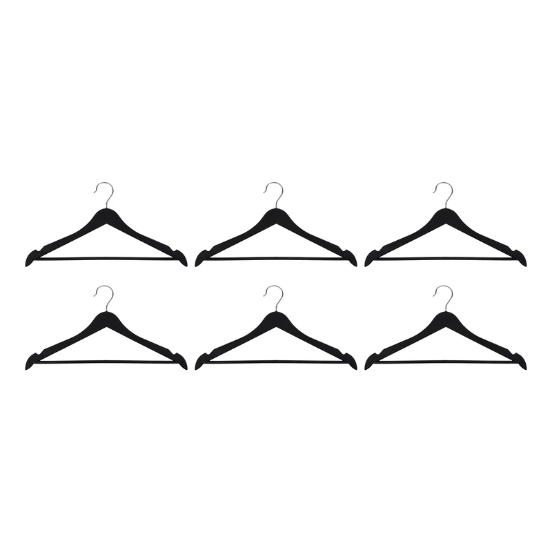 آویز لباس طرح چوب مدل 001 بسته 6 عددی