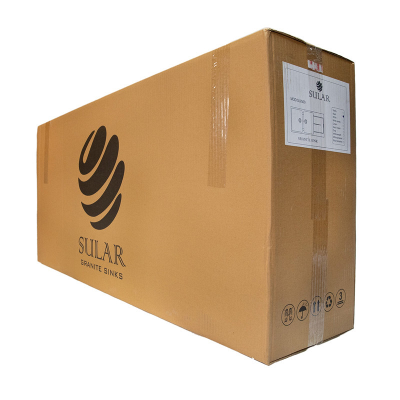 سینک ظرفشویی گرانیتی سولار مدل S400 طرح ابر و بادی توکار