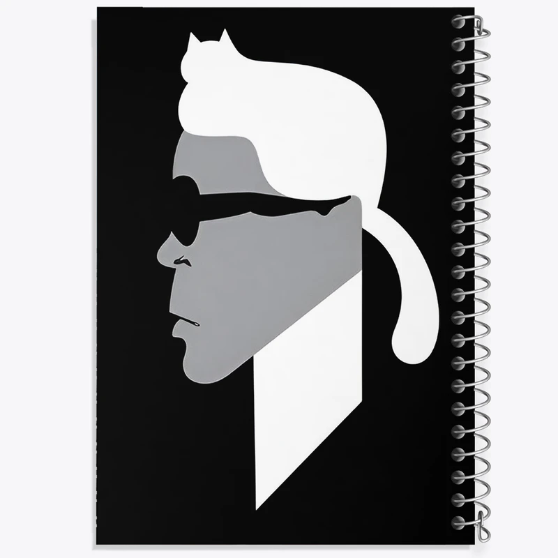دفتر نقاشی 50 برگ خندالو طرح کارل لاگرفلد (Karl Lagerfeld) کد F6414
