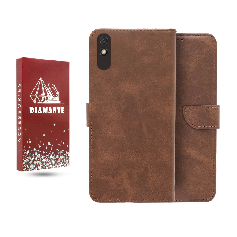کیف کلاسوری دیامانته مدل چرم مناسب برای گوشی موبایل شیائومی Redmi 9A