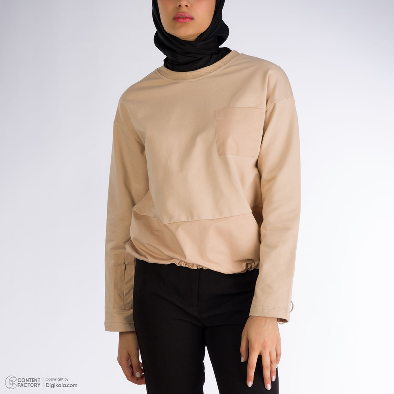 سویشرت زنانه ناریان مدل 2021820 رنگ کرم