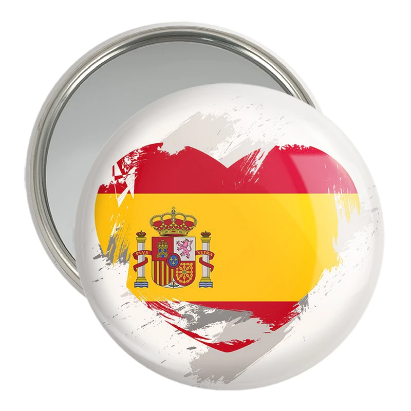 آینه جیبی خندالو مدل تیم ملی اسپانیا  کد 2034