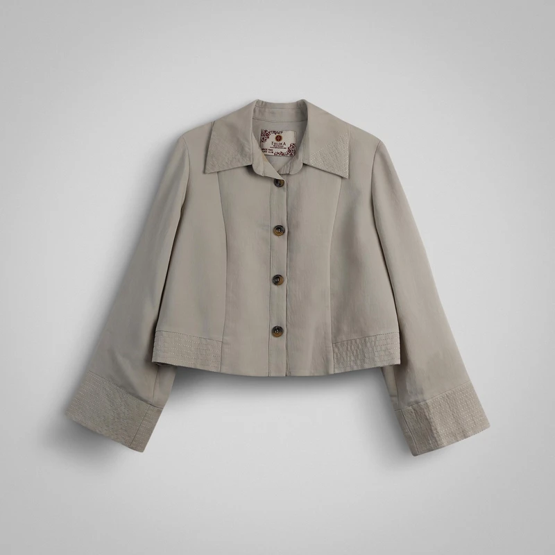 کراپ کت رسمی زنانه تولیکا مدل 724880140