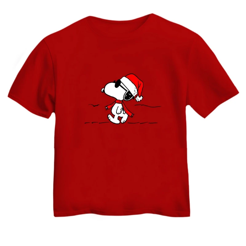 تی شرت آستین کوتاه بچگانه مدل اسنوپی کریسمس کد 3