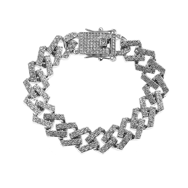 دستبند زنانه مدل تمام نگین جواهری اسپرت کد 45219