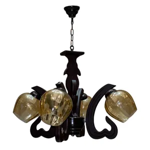 لوستر چشمه نور چهار شعله کد G676/4-BR