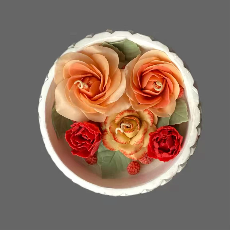 شمع دست ساز بدون بو مدل پاییز زمان اتمام ۶ ساعت