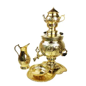 سرویس سماور زغالی کد 7733 ظرفیت 6 لیتر
