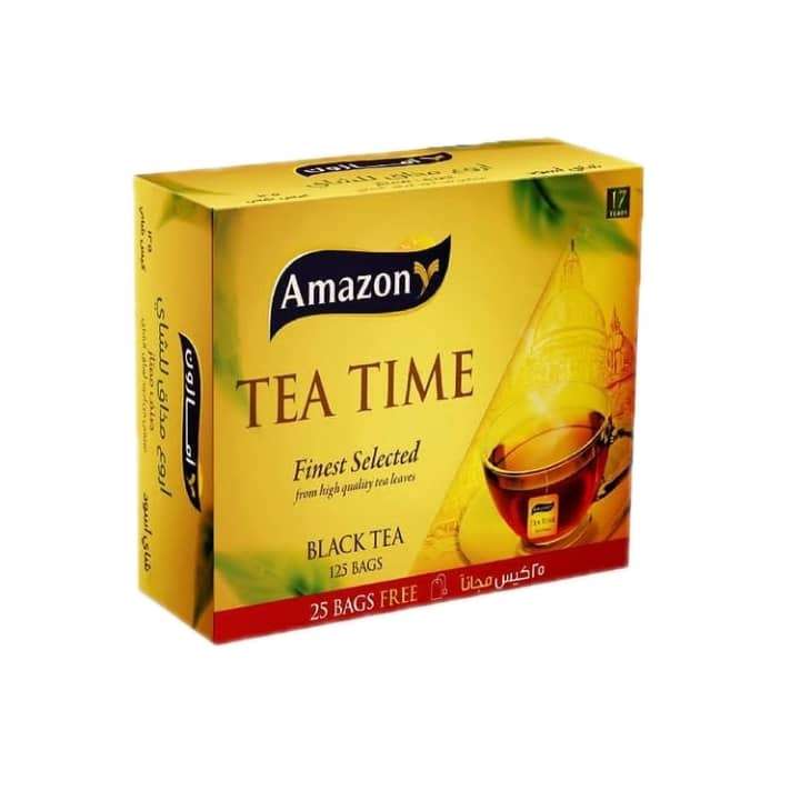 چای سیاه کیسه ای TEA TIME آمازون بسته 125 عددی