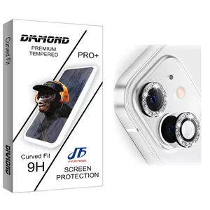 محافظ لنز دوربین جی اف مدل Diamond رینگی نگین دار مناسب برای گوشی موبایل اپل iPhone 11 / 12 / 12 Mini