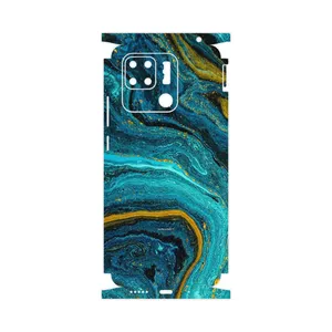 MAHOOT Turquoise marblewith golden streaks-FullSkin Cover Sticker for Xiaomi Redmi 10C