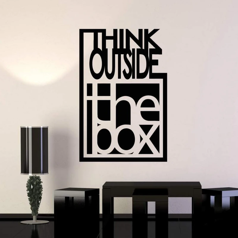 استیکر وی وین آرت طرح Think Outside the Box کد S32