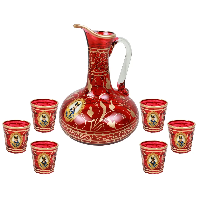 ست تنگ و لیوان 7 پارچه مدل شاه عباسي كد ٤٠٢