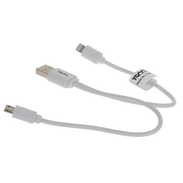 کابل تبدیل USB به microUSB و لایتنینگ تسکو مدل TC-A28 طول 0.2 متر کابل تبدیل USB به microUSB و لایتنینگ تسکو مدل TC-A28 طول 0.2 متر