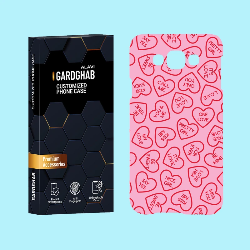 کاور گارد قاب علوی مدل عاشقانه مناسب برای گوشی موبایل سامسونگ Galaxy E7 2015