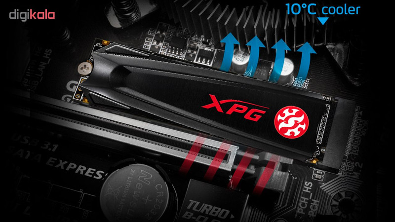 اس اس دی اینترنال ایکس پی جی مدل GAMMIX S5 PCIe Gen3x4 M.2 2280 ظرفیت 1 ترابایت