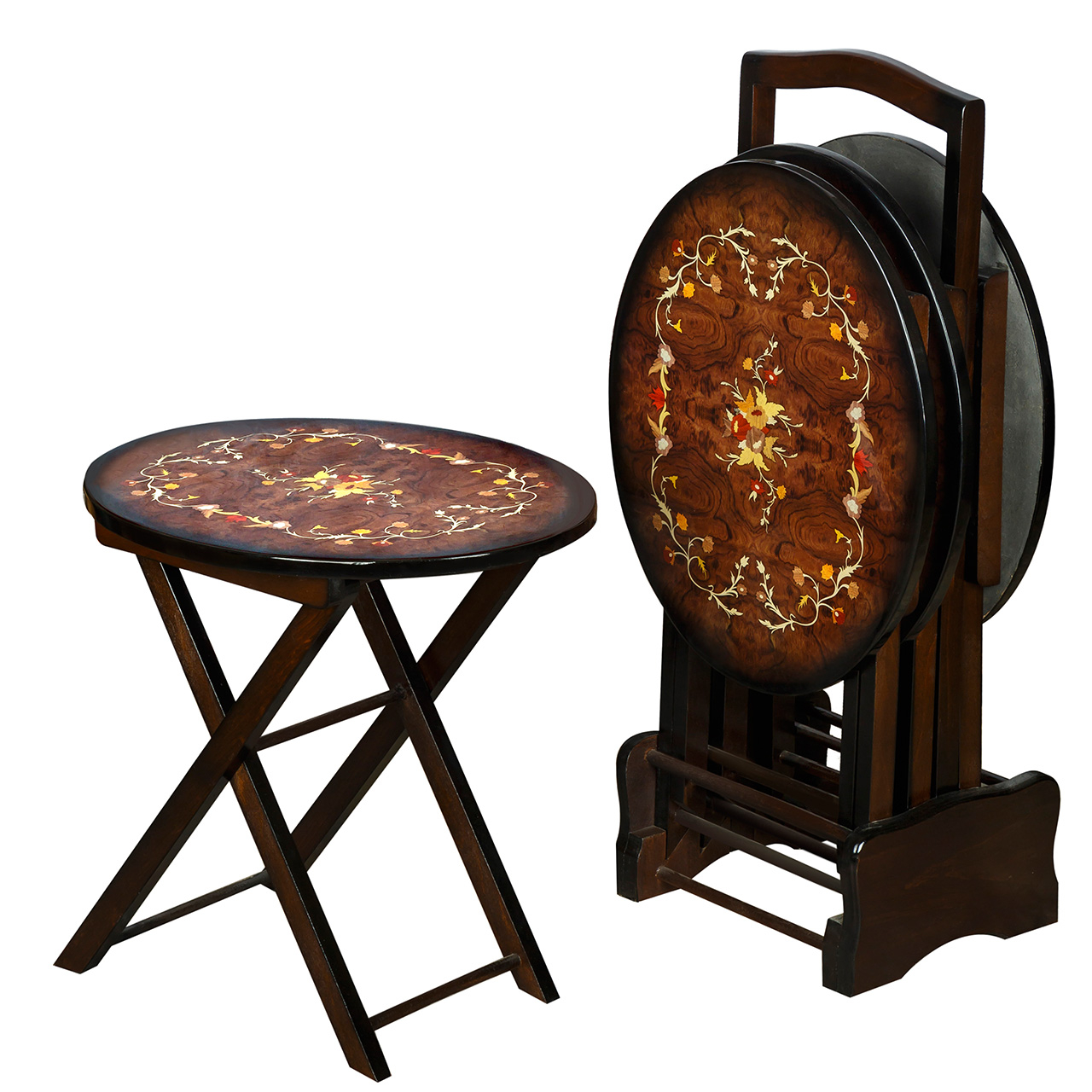 میز عسلی چشمه نور کد M-210/BR مجموعه 4 عددی