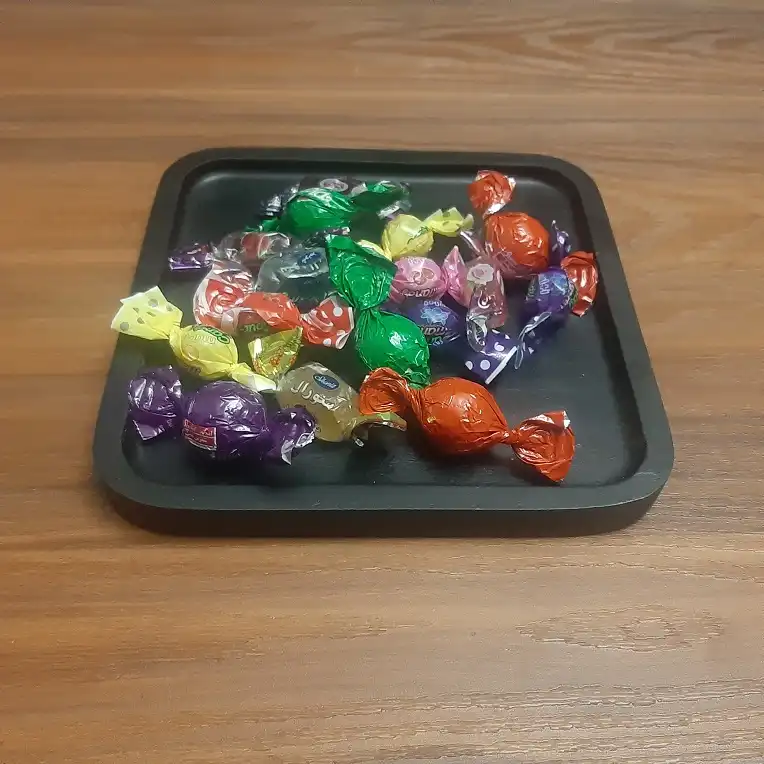 بشقاب چوبی مدل مربع 20