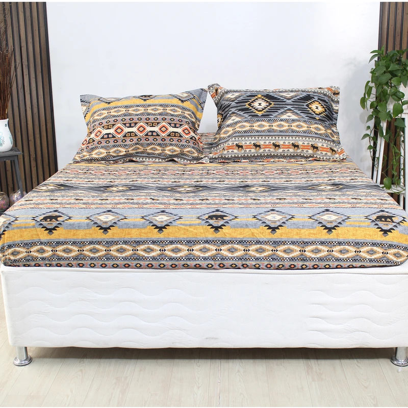 سرویس ملحفه بومرنگ مدل Ashayer-160 دونفره 3 تکه