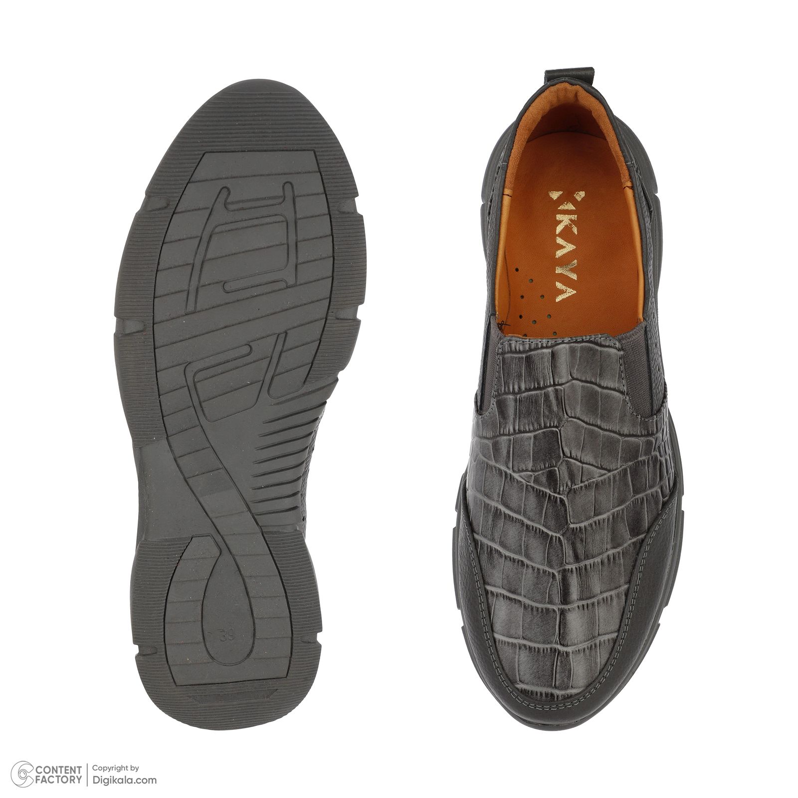 کفش روزمره زنانه کایا چرم مدل K202-corco-gray	 -  - 6