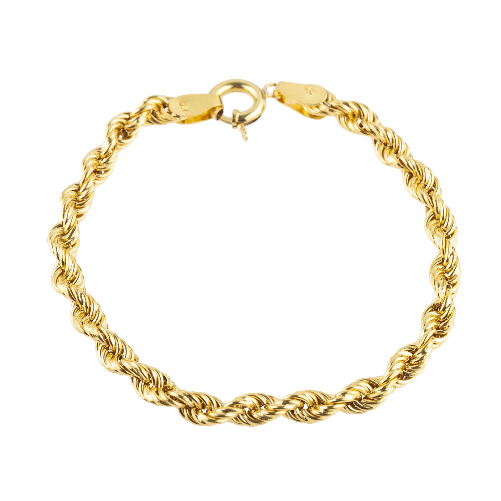 دستبند طلا 18 عیار کد B103 طنابی -  - 1