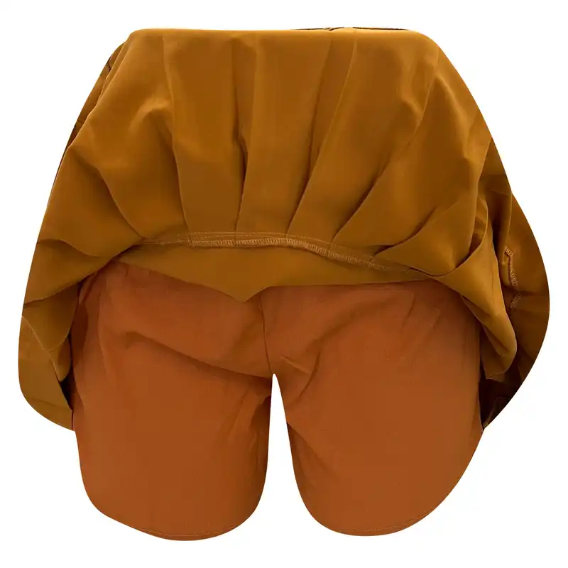 دامن چین‌دار زنانه مدل 356 رنگ آجری