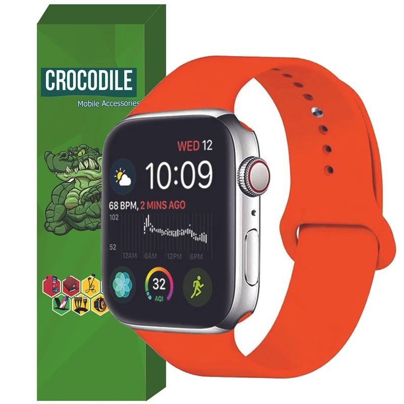 بند کروکودیل مدل Silic مناسب برای اپل واچ سایز 46 میلی متری سری 10/11