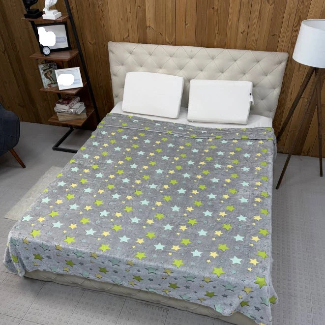 پتو مسافرتی 1 نفر ویراگیتا مدل شبنما ستاره الوان سایز 150x200 سانتی‌متر