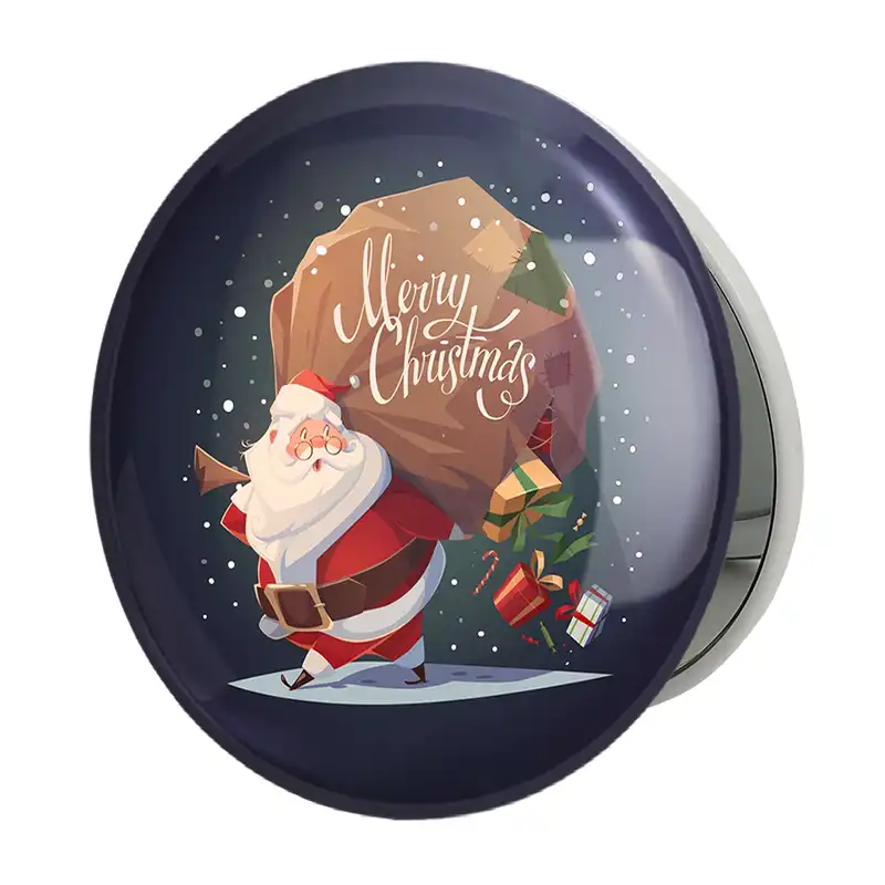 آینه جیبی خندالو طرح کریسمس Christmas مدل تاشو کد 22163