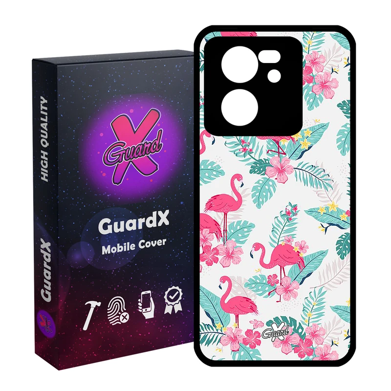 کاور گارد ایکس طرح فلامینگو مدل Glass10274 مناسب برای گوشی موبایل شیائومی 13T/13T Pro/Redmi K60 Ultra