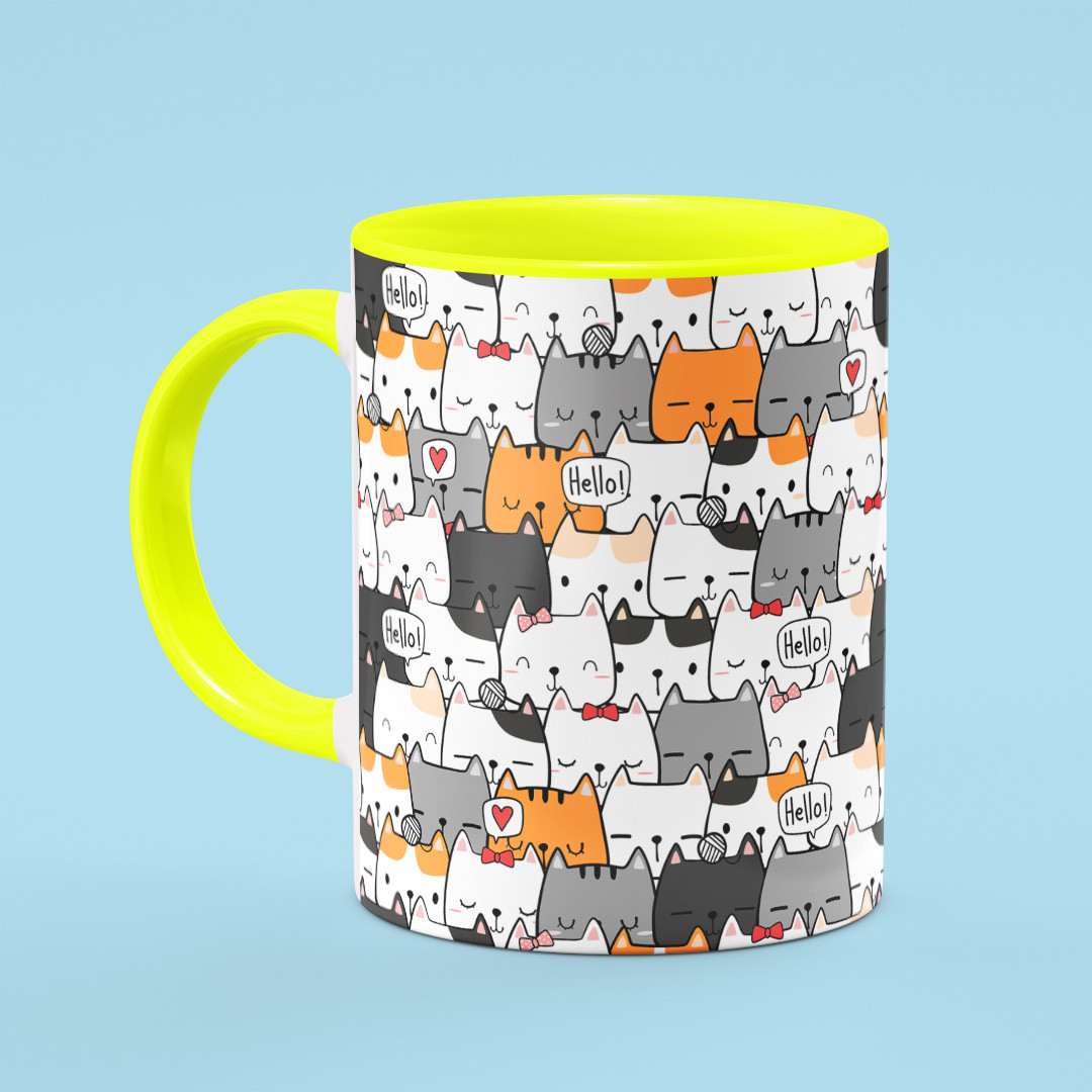 ماگ بیگ ماگ مدل گربه های دوست داشتنی کد 1095