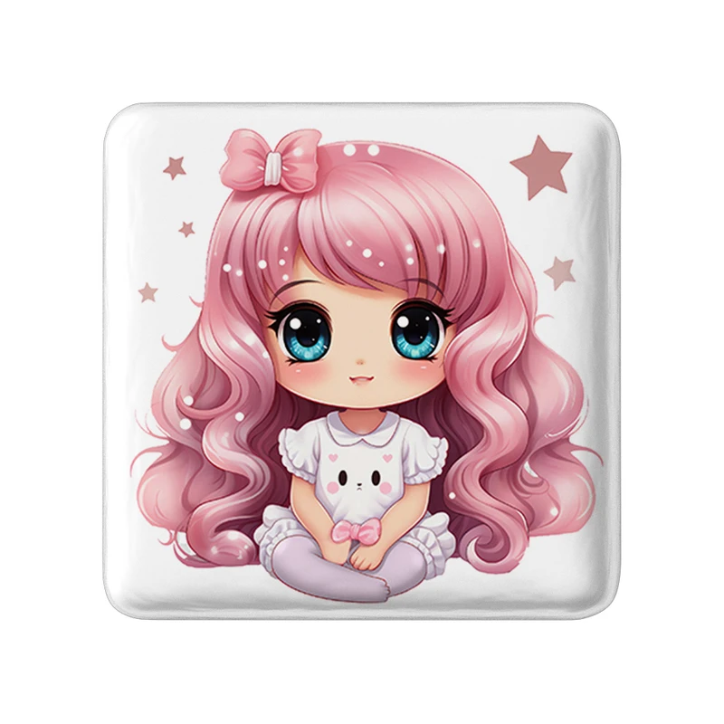 پیکسل خندالو طرح دخترانه (Girlish) مدل مربعی کد 36901