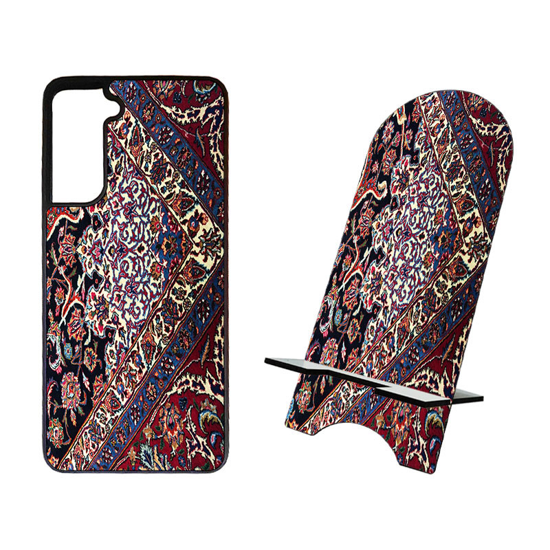 کاور گالری وبفر طرح فرش مناسب برای گوشی موبایل سامسونگ galaxy s21 به همراه استند