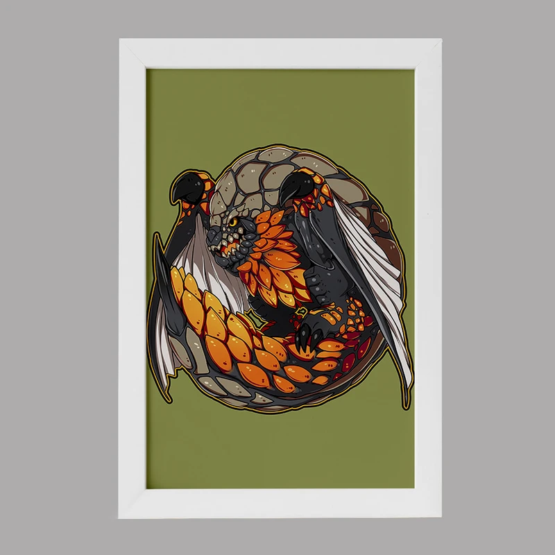 تابلو خندالو مدل بازی شکارچی هیولا (Monster Hunter) کد 33217