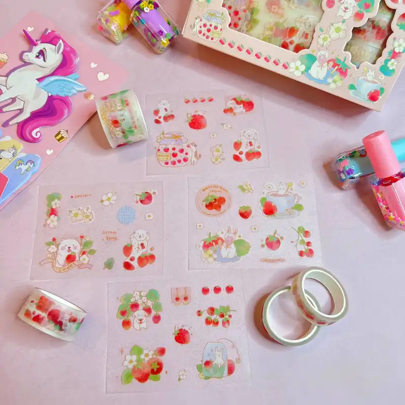 چسب نواری مدل واشی به همراه برچسب بسته 8 عددی