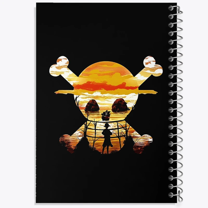 دفتر ژورنال نویسی 50 برگ خندالو مدل نقطه ای طرح انیمه وان پیس (One Piece) کد F5588