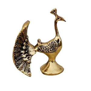 مجسمه برنجی مدل طاووس دم چتری کد H-1176