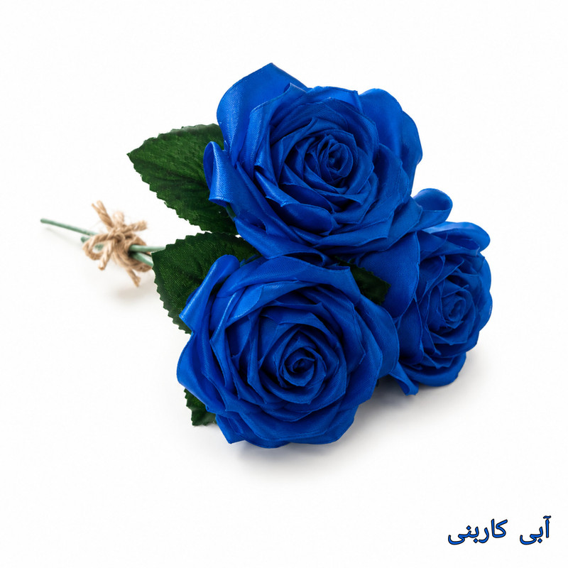 دسته گل مصنوعی مدل رز روبانی ۳ شاخه